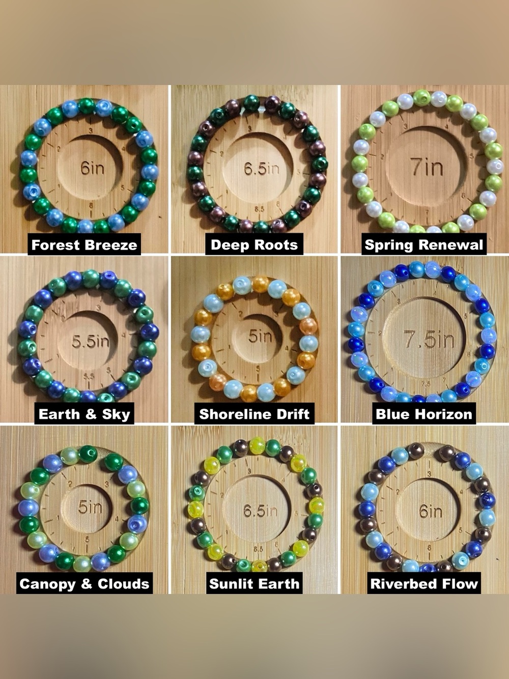 🌎Earth Day Beaded Bracelets (Made‑to‑Order ~ 7.5in. - 8in.)🌎
